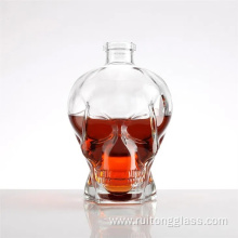 Personalized Styling Whiskey Skull Head Glass Wine Bottle
